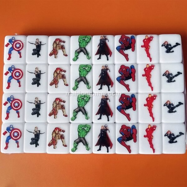 (The Avengers2) XL Seaside Escape Mahjong Tiles Game Customized Set, Tiktok Viral ASMR Funny Game For Any Age Two Players Puzzle Board Party Game Gift