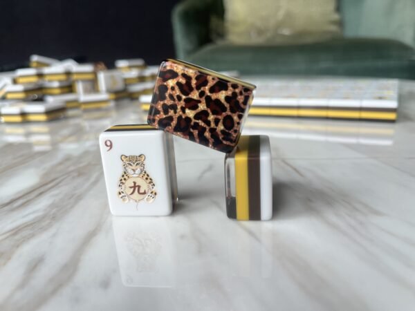 02_leopard-american-mahjong-set Luxury Leopard American Mahjong Set, 1.2'' 160 Engraved Tiles, Black Gold Mahjong Gift