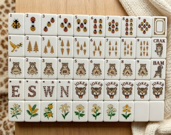 07_leopard-american-mahjong-set Luxury Leopard American Mahjong Set, 1.2'' 160 Engraved Tiles, Black Gold Mahjong Gift