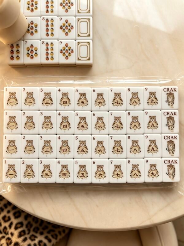 11_leopard-american-mahjong-set Luxury Leopard American Mahjong Set, 1.2'' 160 Engraved Tiles, Black Gold Mahjong Gift