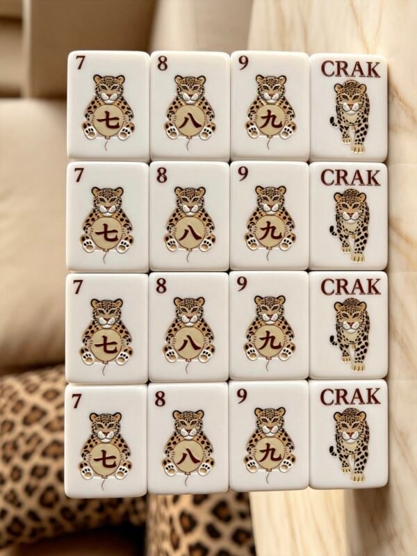 12_leopard-american-mahjong-set Luxury Leopard American Mahjong Set, 1.2'' 160 Engraved Tiles, Black Gold Mahjong Gift