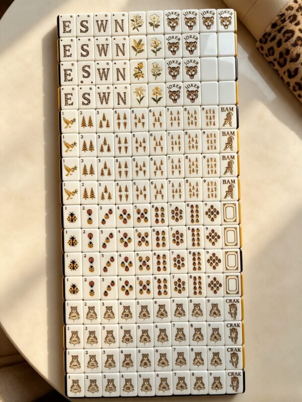13_leopard-american-mahjong-set Luxury Leopard American Mahjong Set, 1.2'' 160 Engraved Tiles, Black Gold Mahjong Gift